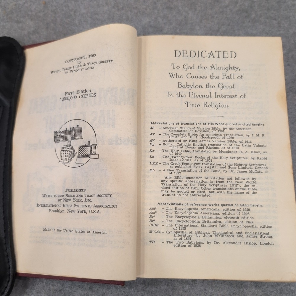 Babylon The Great Has Fallen God's Kingdom Rules 1963 First Edition Watchtower - Picture 4 of 4